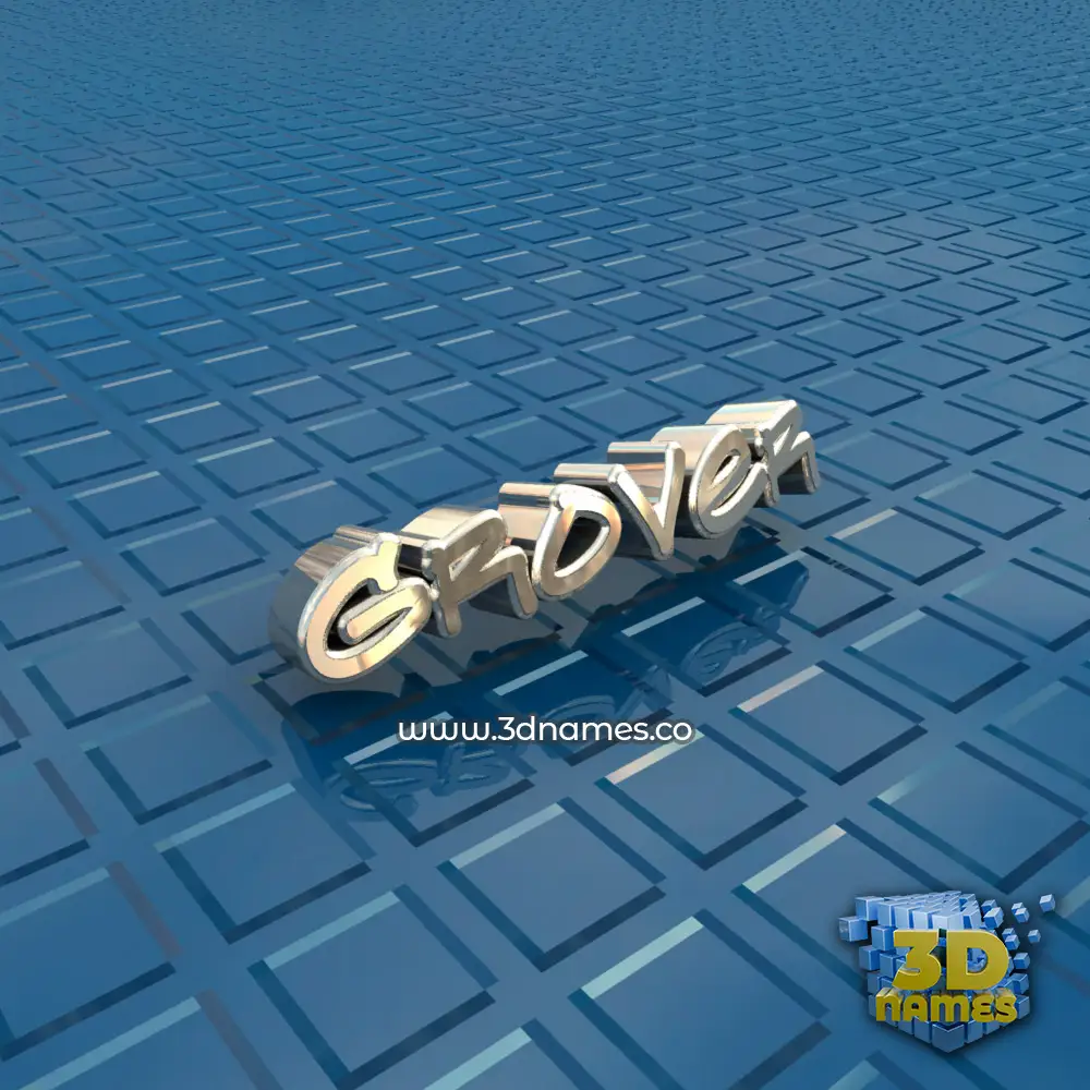 grover in Blue Bling style - 3D name wallpaper