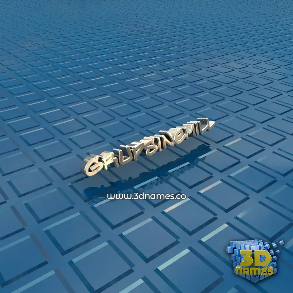 grupsinemill in Blue Bling style - 3D name wallpaper