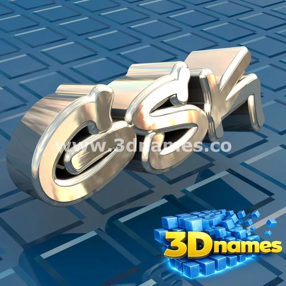 gsk in Blue Bling style - 3D name wallpaper