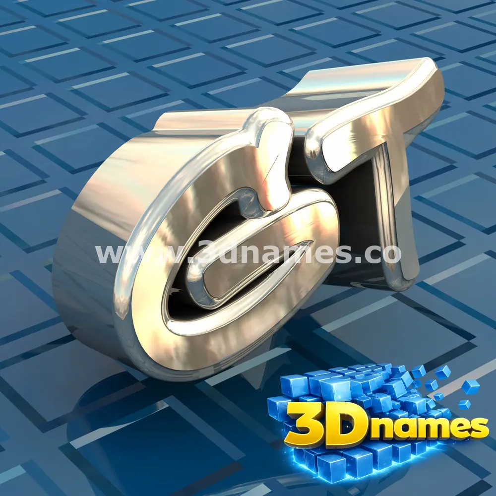 gt in Blue Bling style - 3D name wallpaper