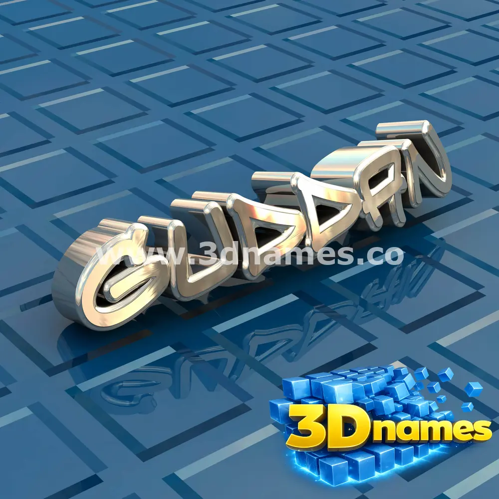 guddan in Blue Bling style - 3D name wallpaper