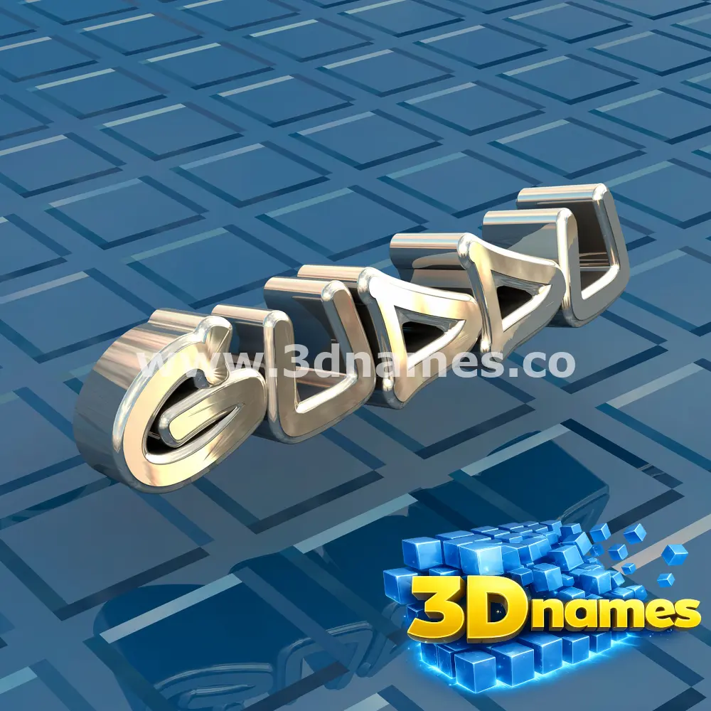 guddu in Blue Bling style - 3D name wallpaper