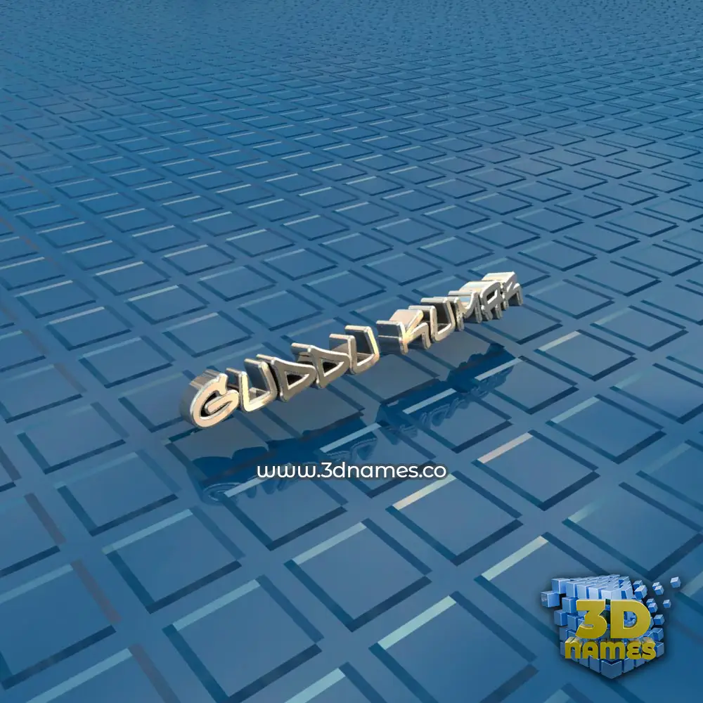guddu kumar in Blue Bling style - 3D name wallpaper