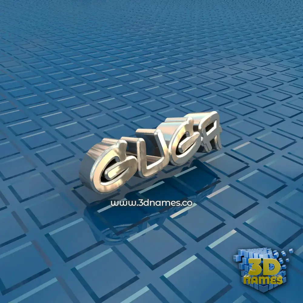 guga in Blue Bling style - 3D name wallpaper