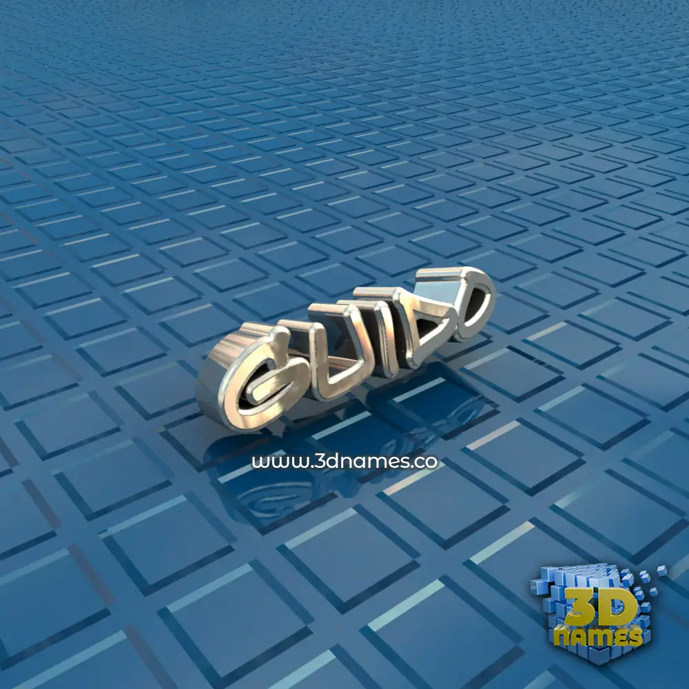 guido in Blue Bling style - 3D name wallpaper