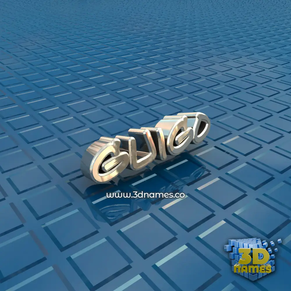 guigo in Blue Bling style - 3D name wallpaper