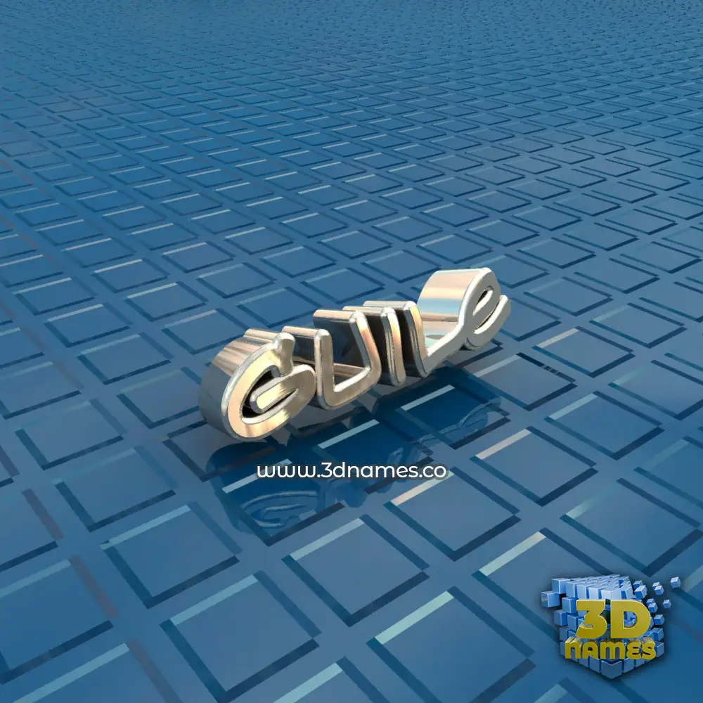 guile in Blue Bling style - 3D name wallpaper
