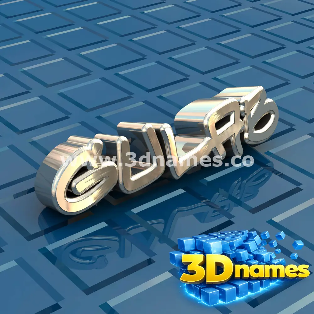 gulab in Blue Bling style - 3D name wallpaper