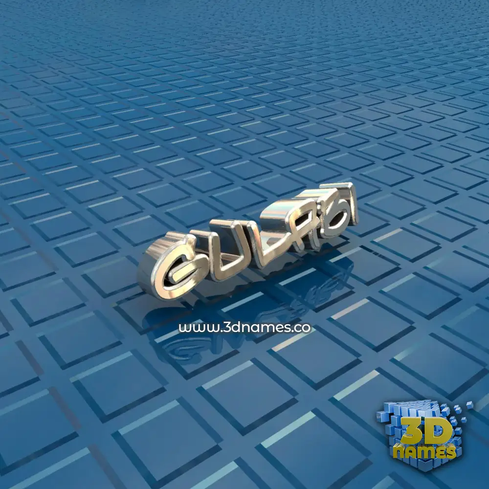 gulabi in Blue Bling style - 3D name wallpaper