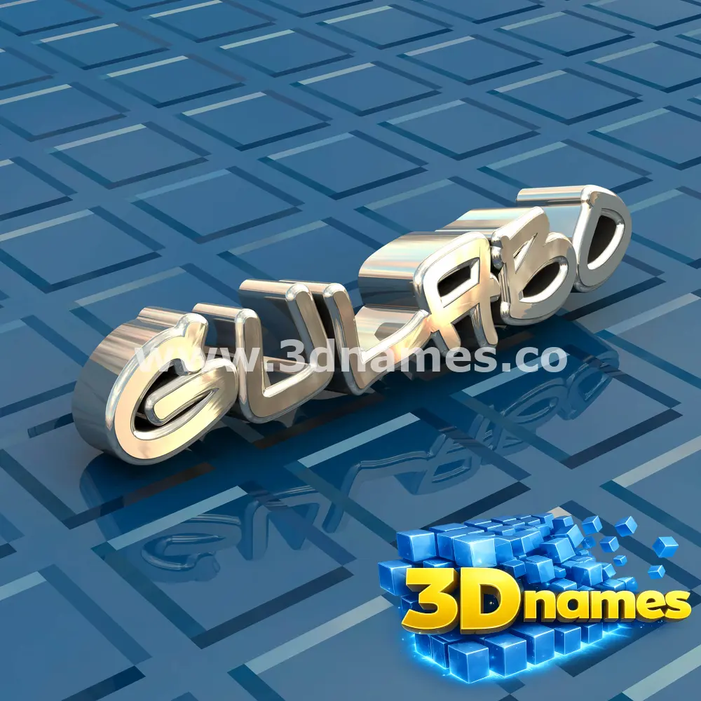 gulabo in Blue Bling style - 3D name wallpaper