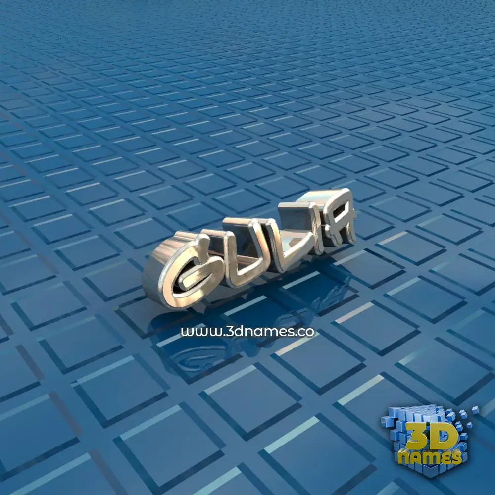 gulia in Blue Bling style - 3D name wallpaper