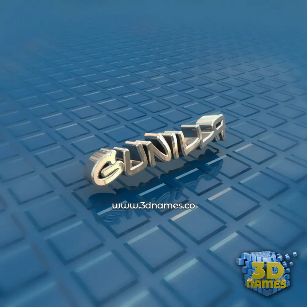 gunilla in Blue Bling style - 3D name wallpaper