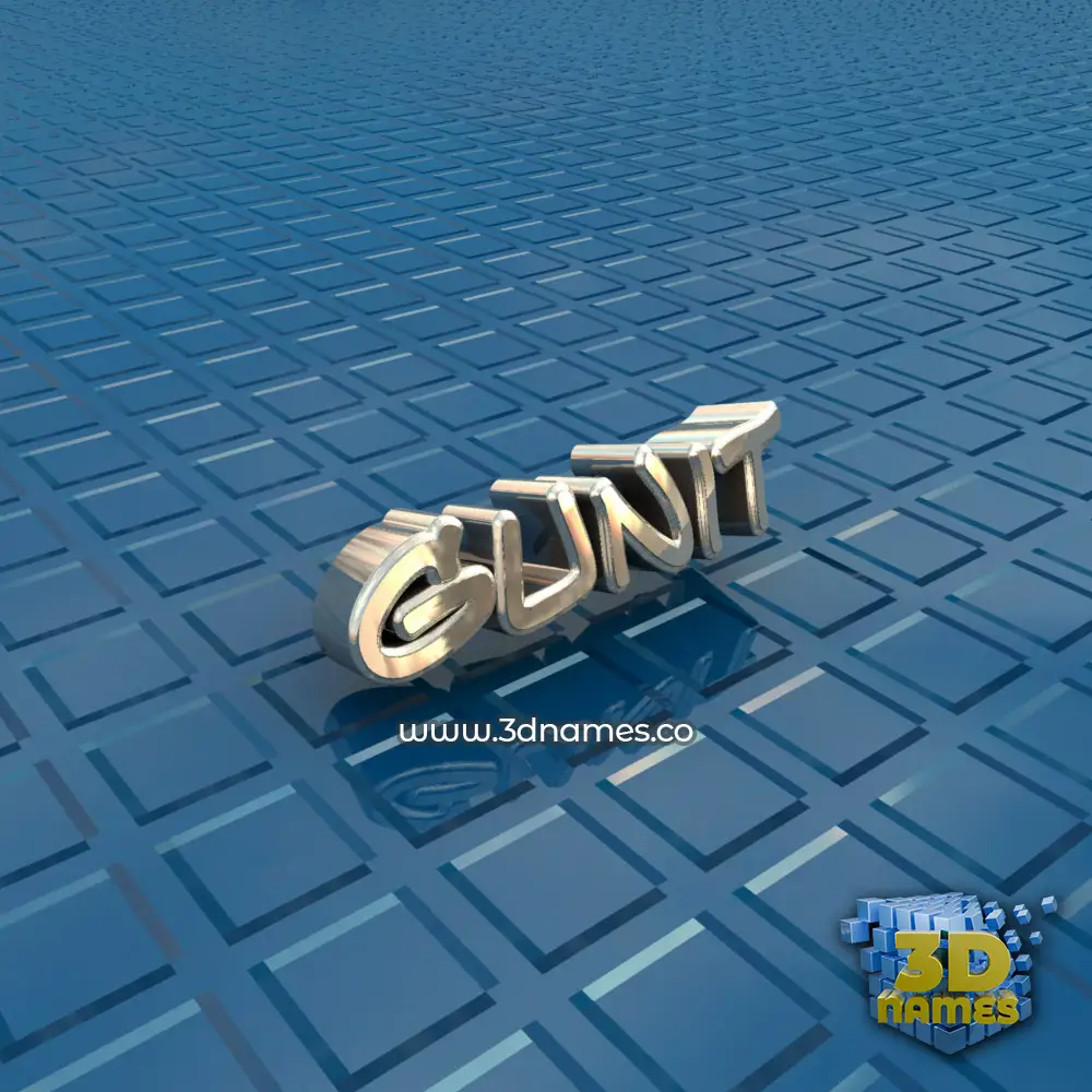 gunit in Blue Bling style - 3D name wallpaper