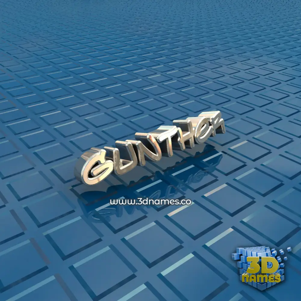 gunther in Blue Bling style - 3D name wallpaper