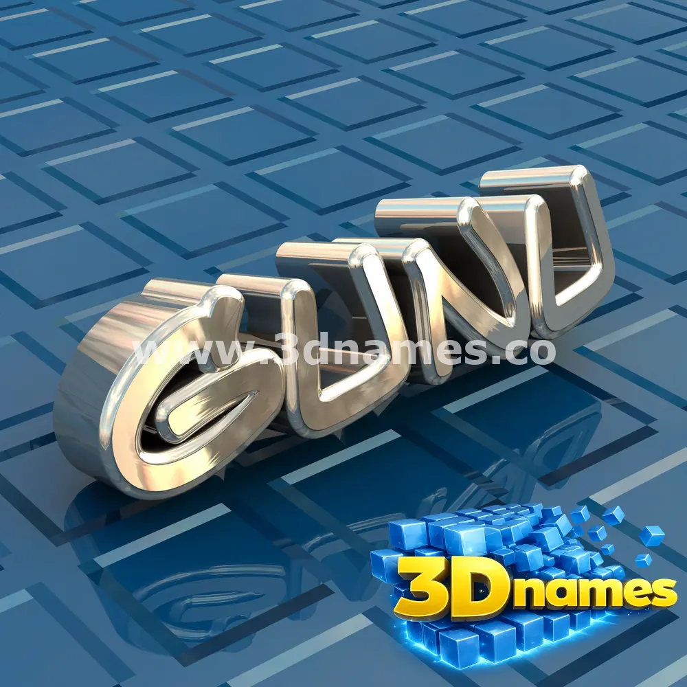 gunu in Blue Bling style - 3D name wallpaper