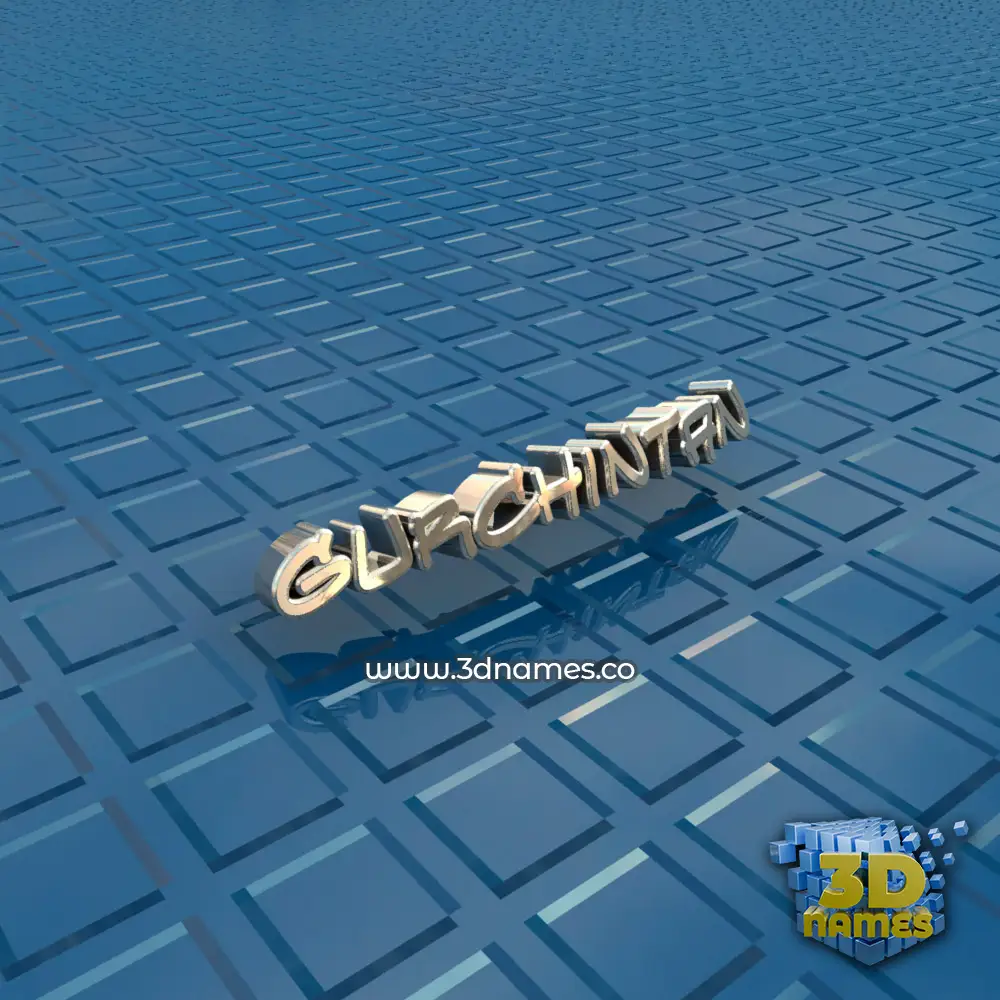 gurchintan in Blue Bling style - 3D name wallpaper
