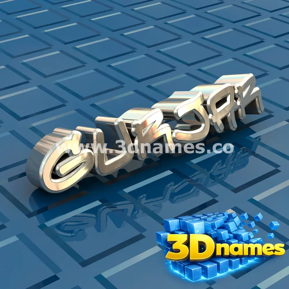 gurjar in Blue Bling style - 3D name wallpaper
