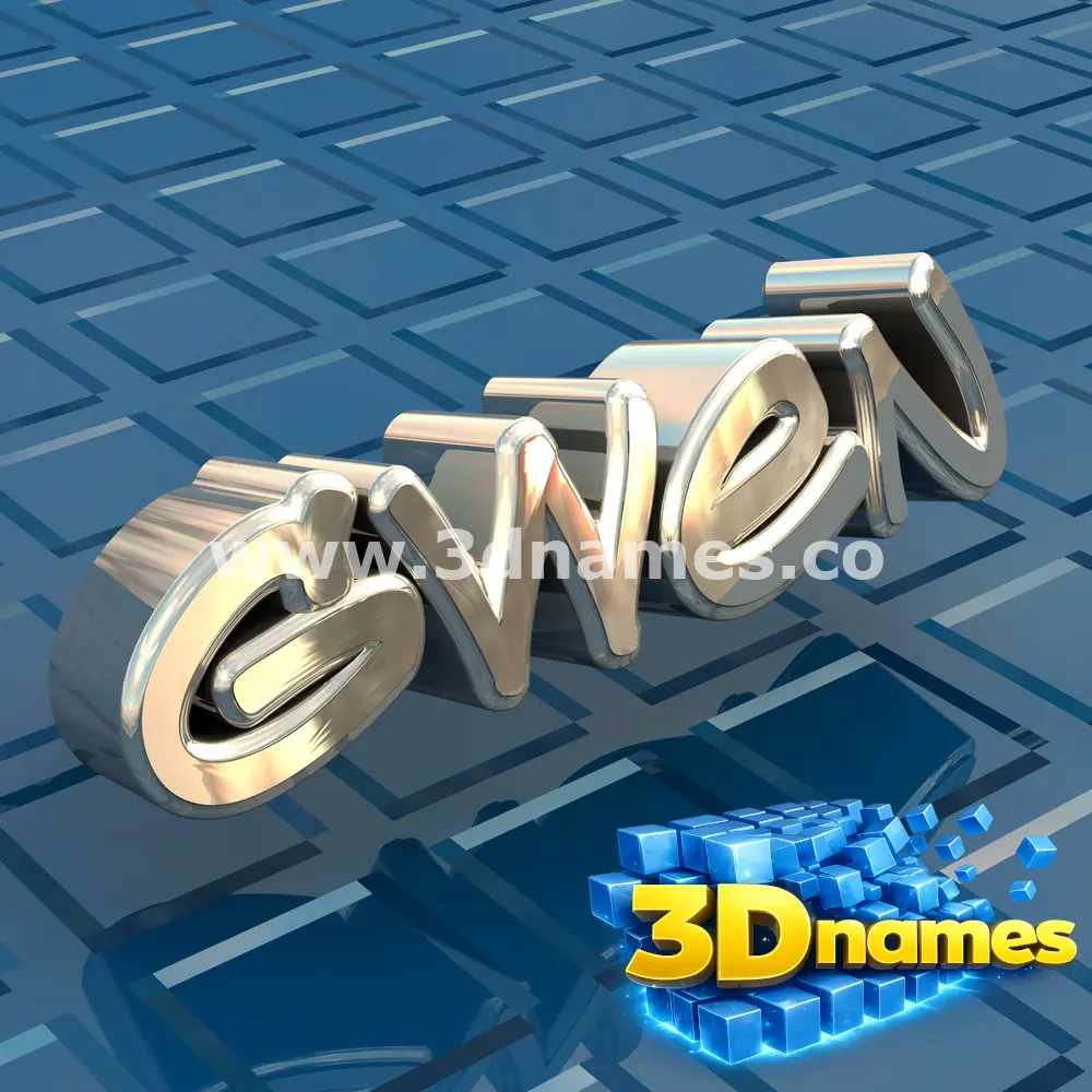 gwen in Blue Bling style - 3D name wallpaper