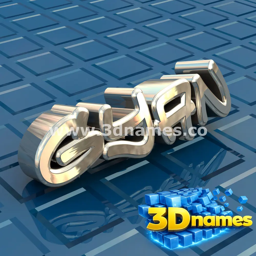 gyan in Blue Bling style - 3D name wallpaper