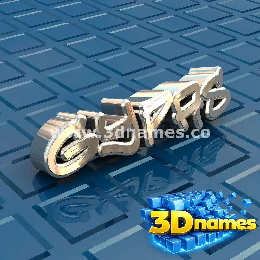 gypas in Blue Bling style - 3D name wallpaper