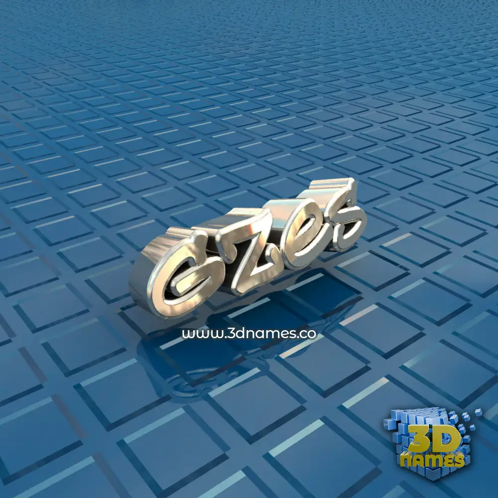 gzes in Blue Bling style - 3D name wallpaper