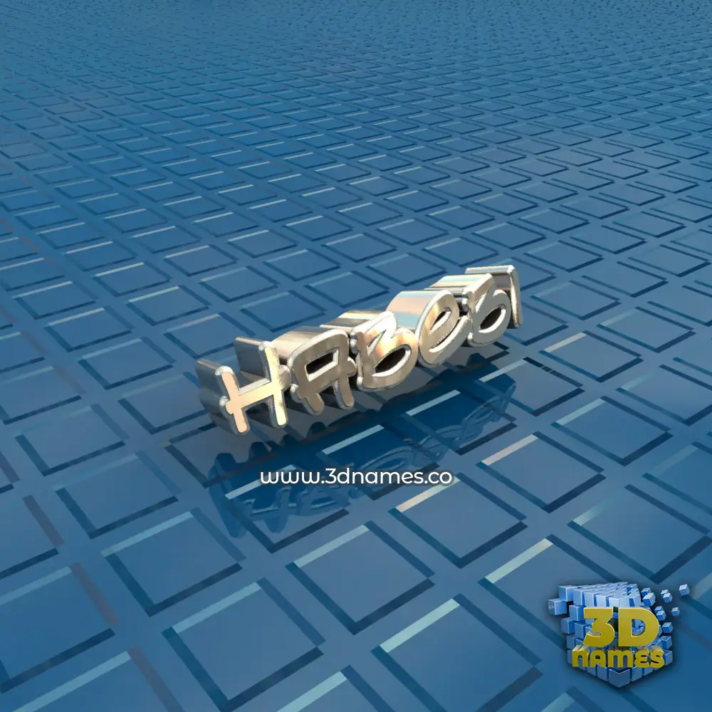 habebi in Blue Bling style - 3D name wallpaper