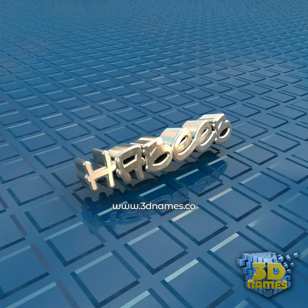 habeeb in Blue Bling style - 3D name wallpaper