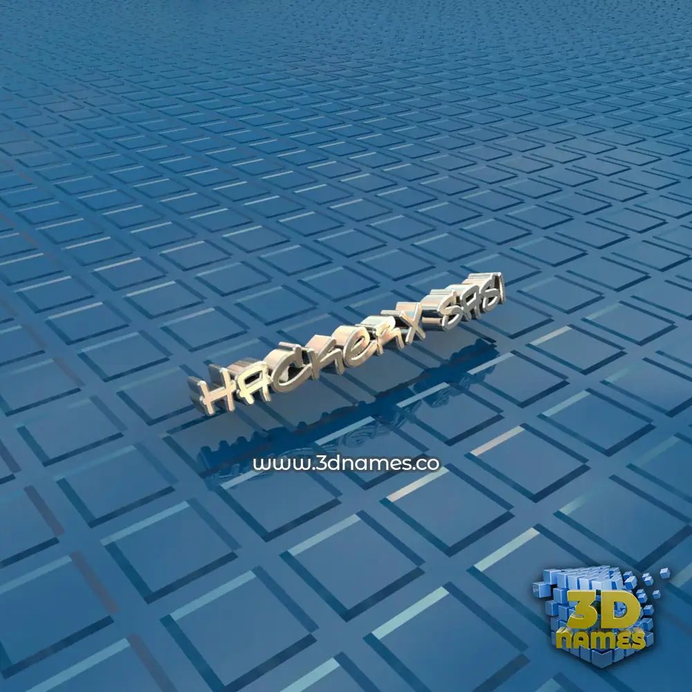 hackerx sasi in Blue Bling style - 3D name wallpaper