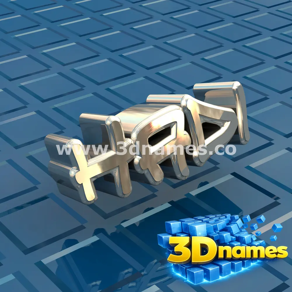 hadi in Blue Bling style - 3D name wallpaper