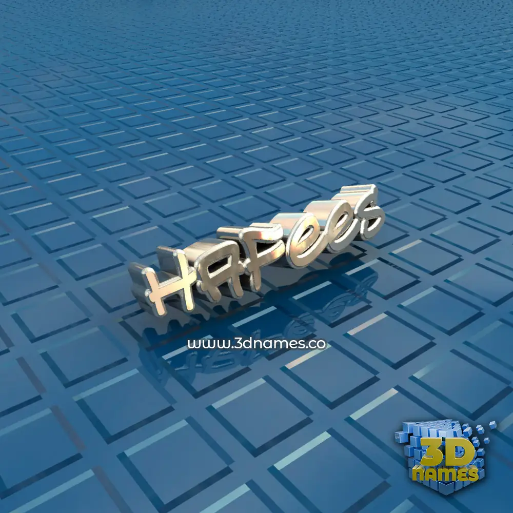 hafees in Blue Bling style - 3D name wallpaper