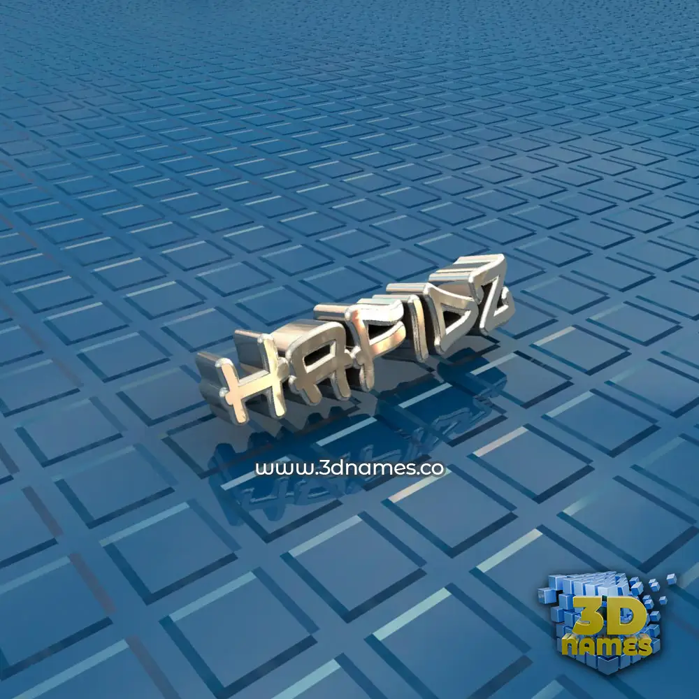 hafidz in Blue Bling style - 3D name wallpaper