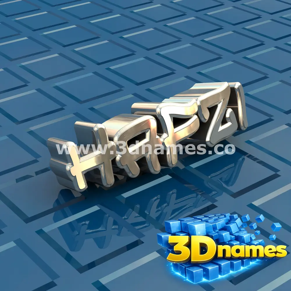 hafzi in Blue Bling style - 3D name wallpaper