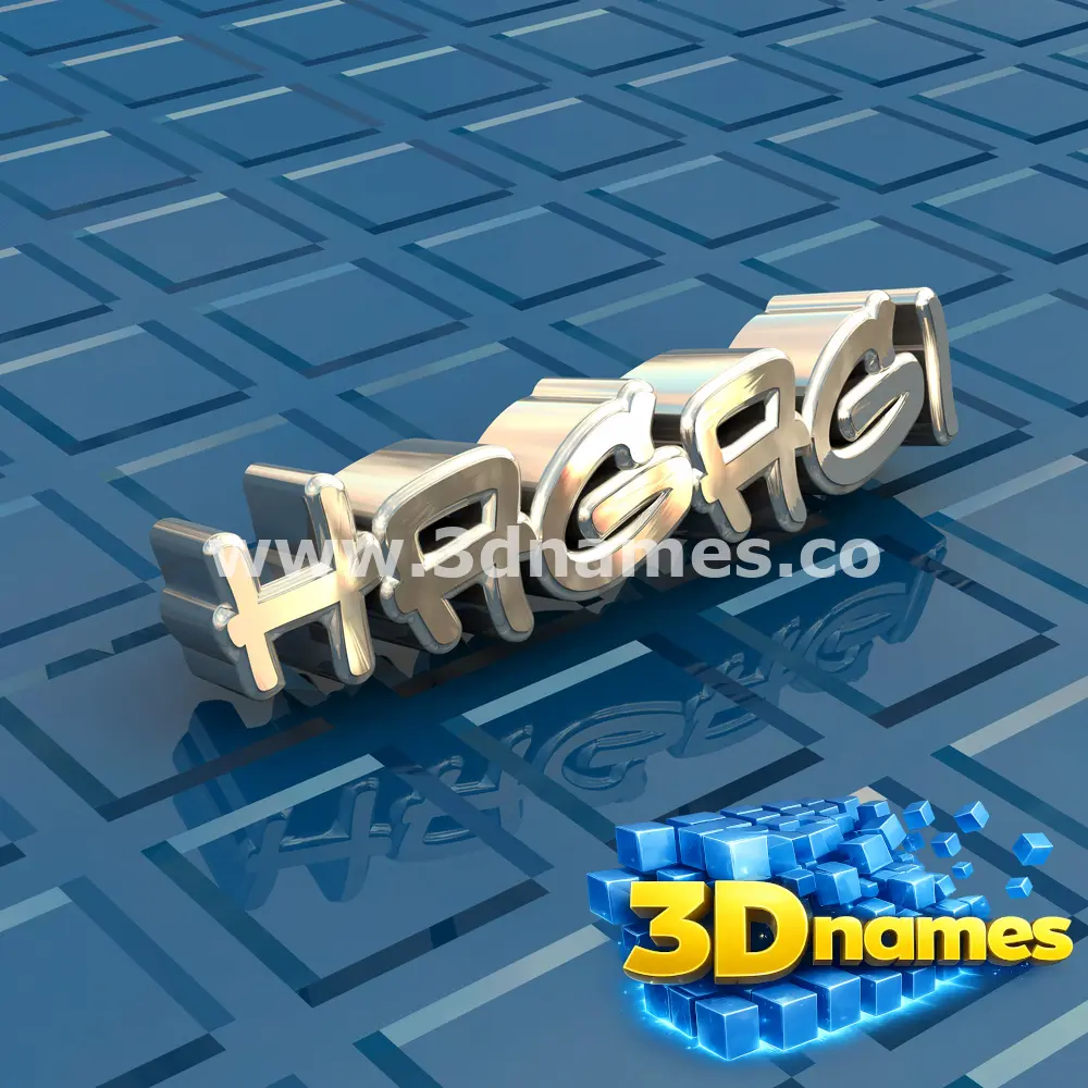 hagagi in Blue Bling style - 3D name wallpaper