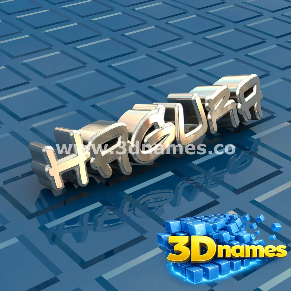 hagura in Blue Bling style - 3D name wallpaper