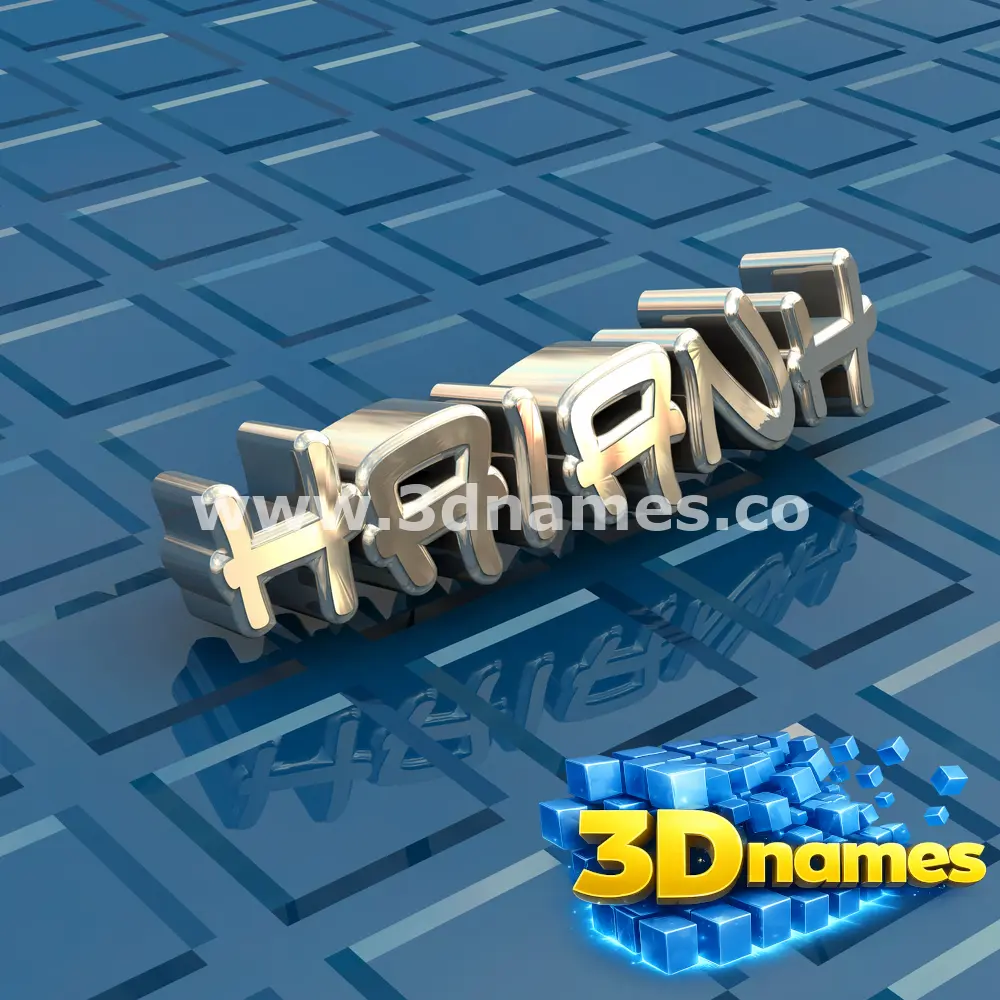 haianh in Blue Bling style - 3D name wallpaper