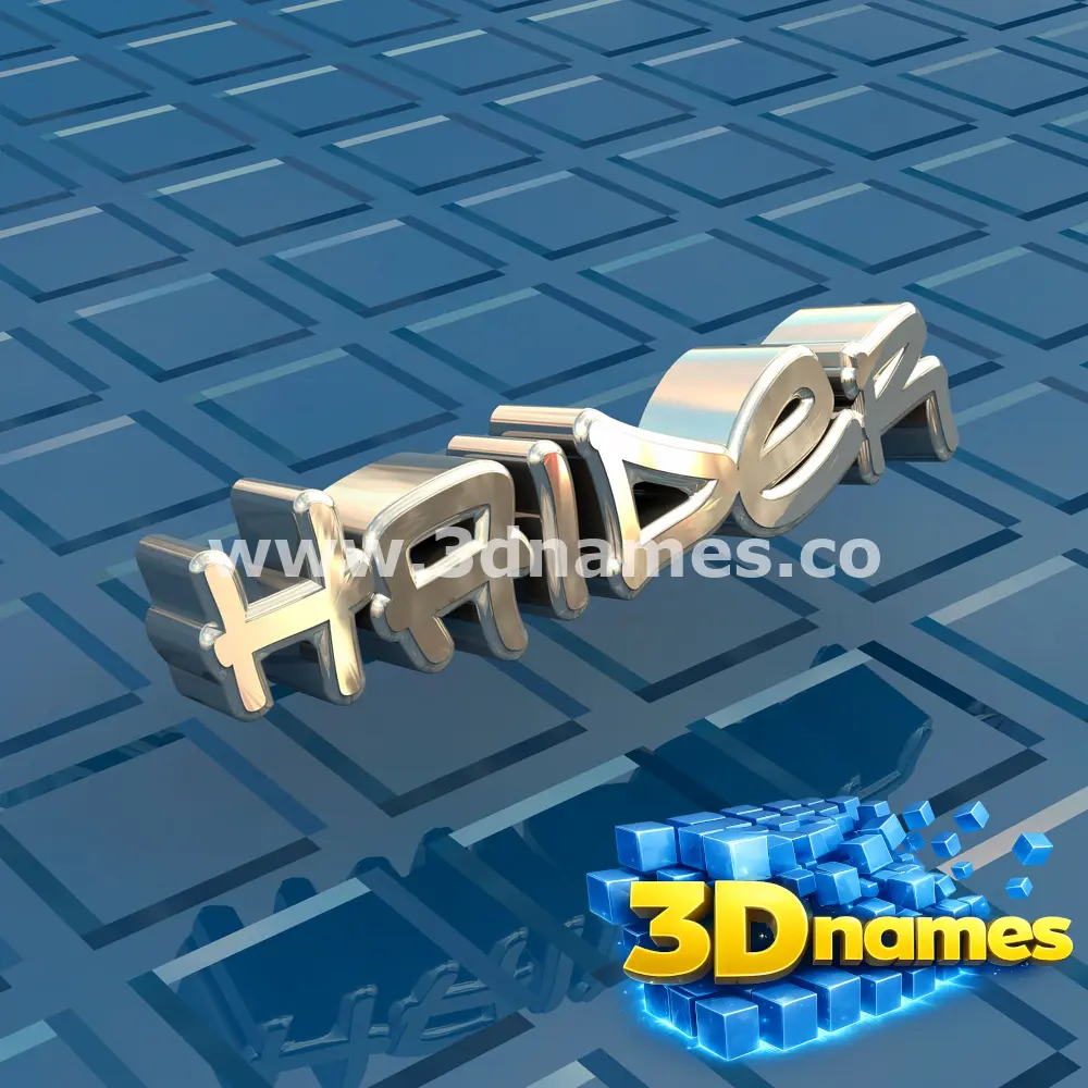 haider in Blue Bling style - 3D name wallpaper