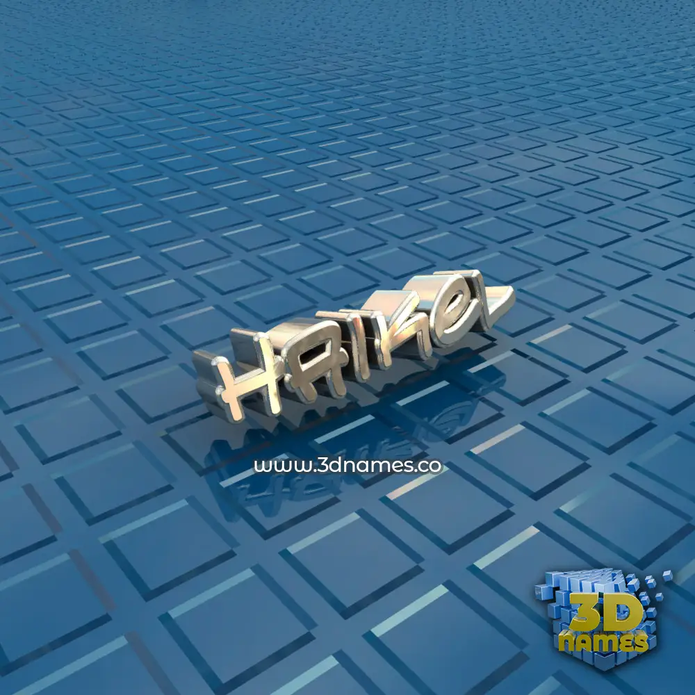 haikel in Blue Bling style - 3D name wallpaper