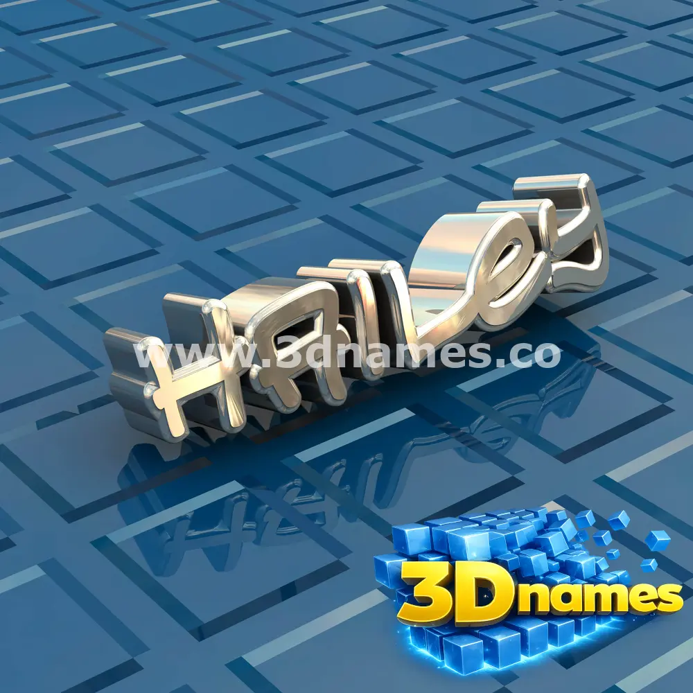 hailey in Blue Bling style - 3D name wallpaper