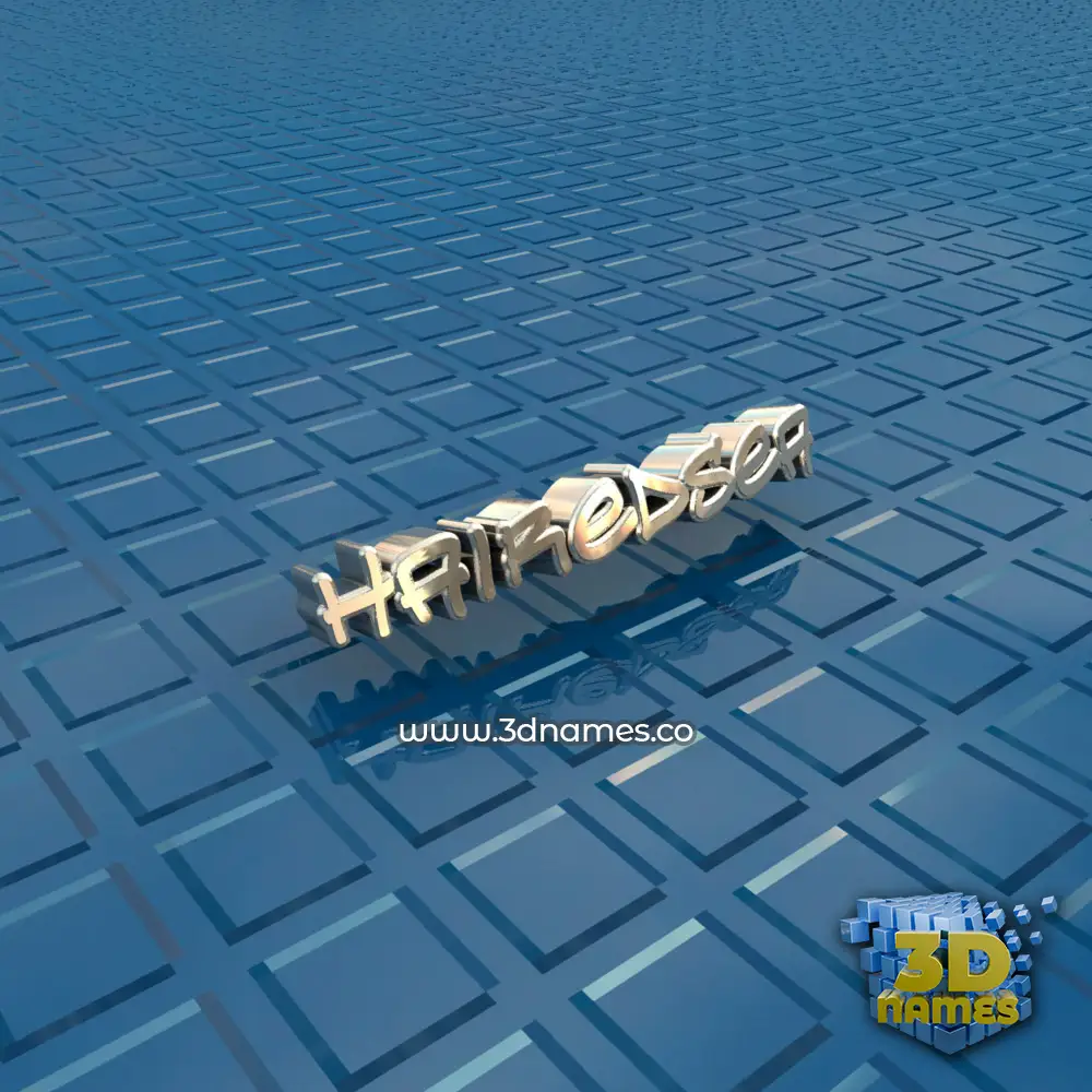 hairedsea in Blue Bling style - 3D name wallpaper