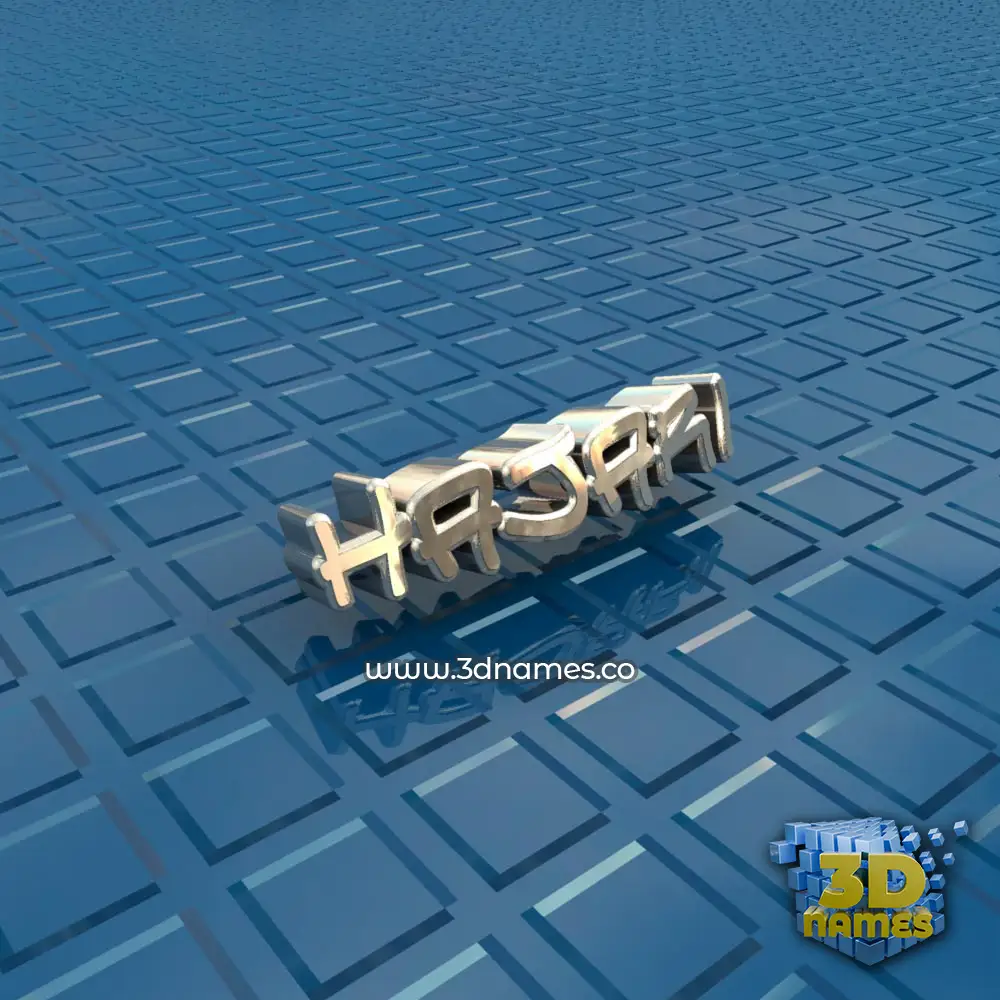 hajari in Blue Bling style - 3D name wallpaper