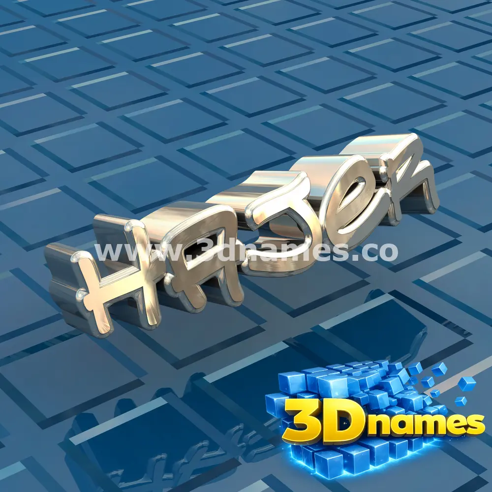 hajer in Blue Bling style - 3D name wallpaper