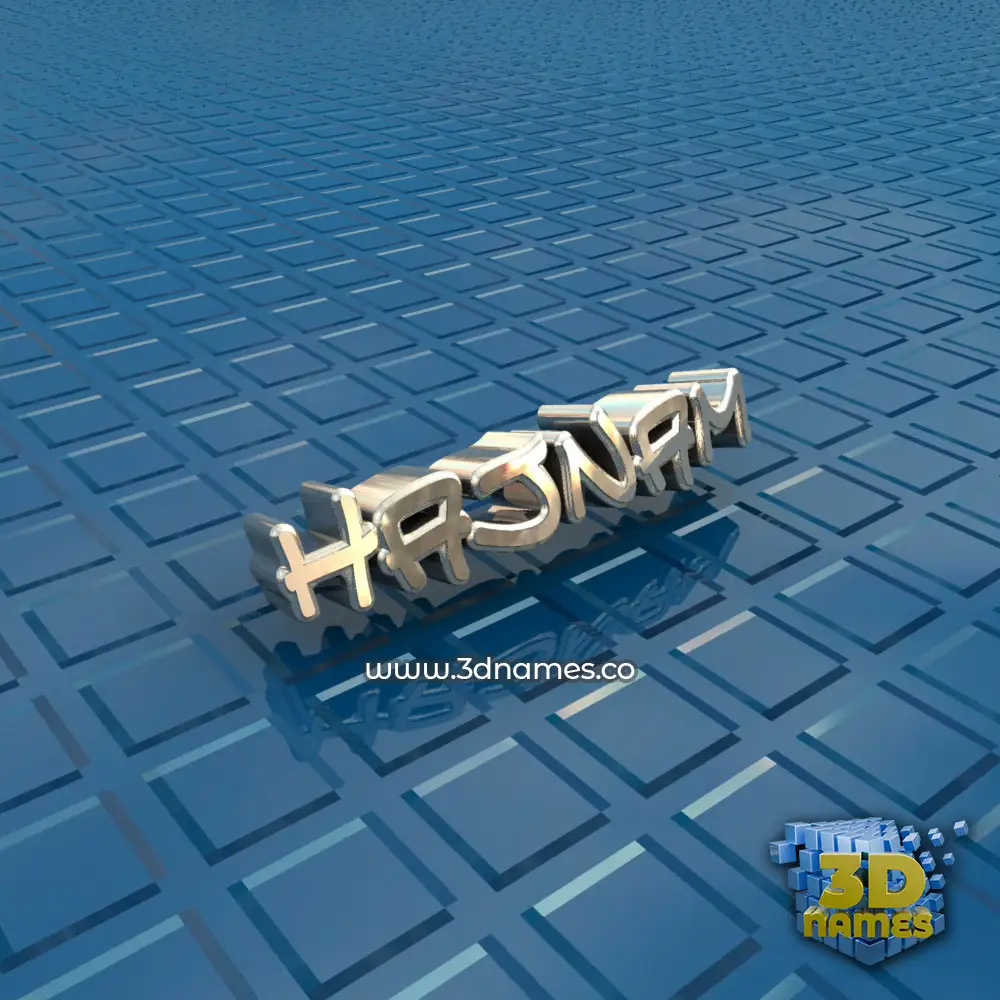 hajnam in Blue Bling style - 3D name wallpaper