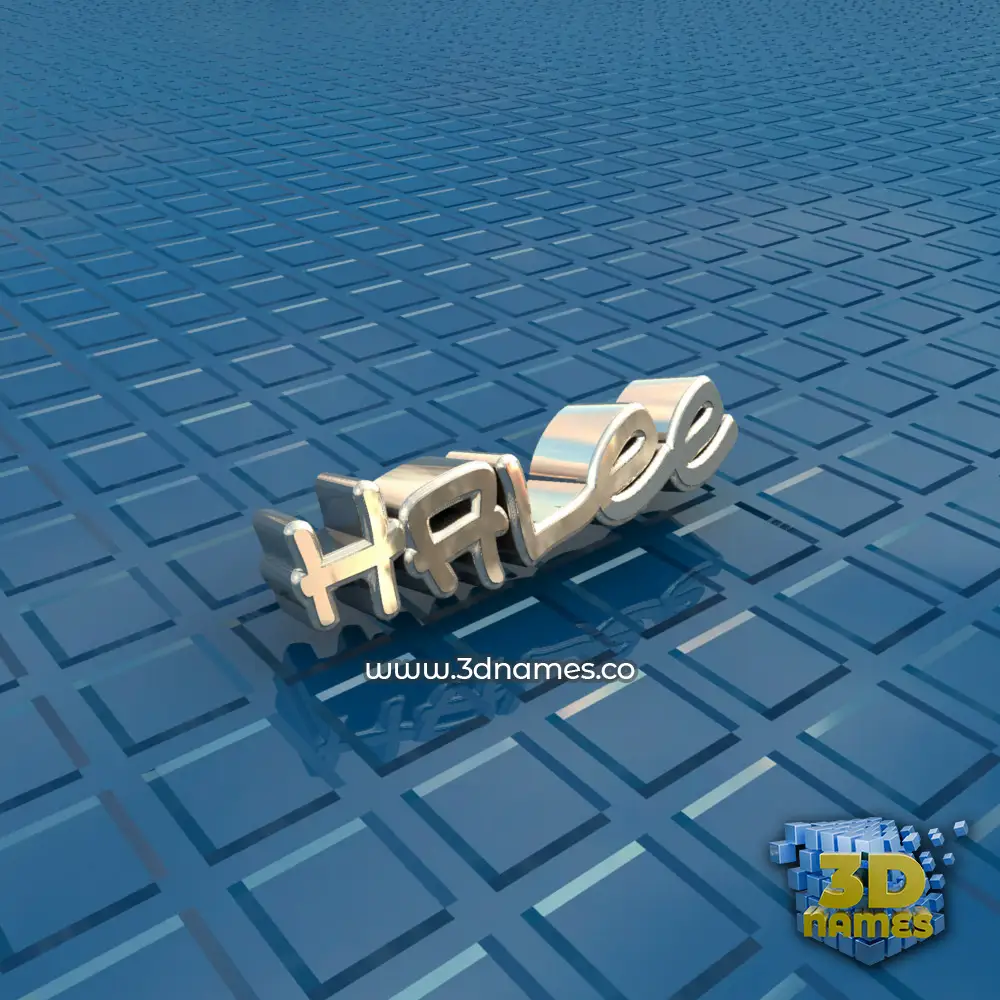 halee in Blue Bling style - 3D name wallpaper