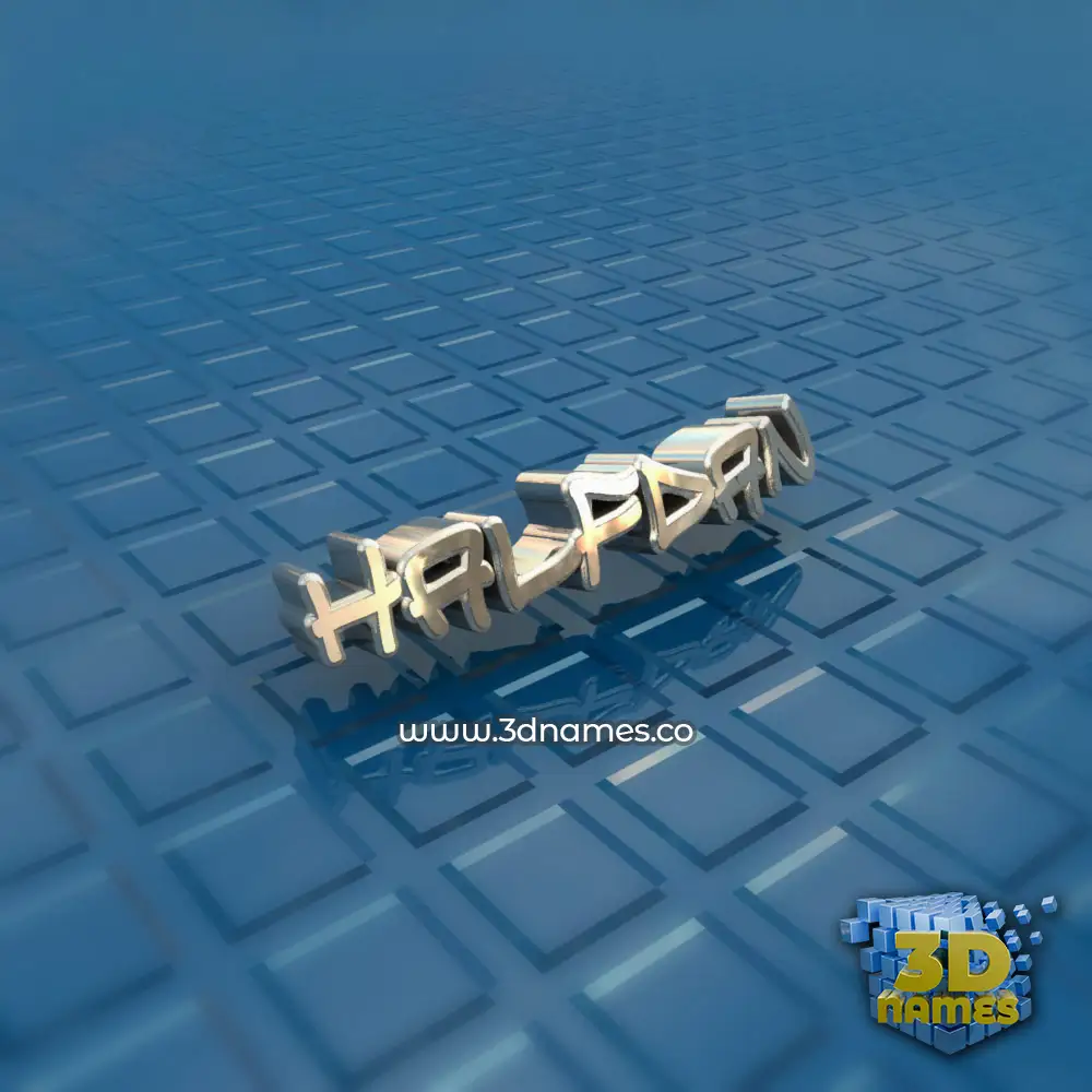 halfdan in Blue Bling style - 3D name wallpaper