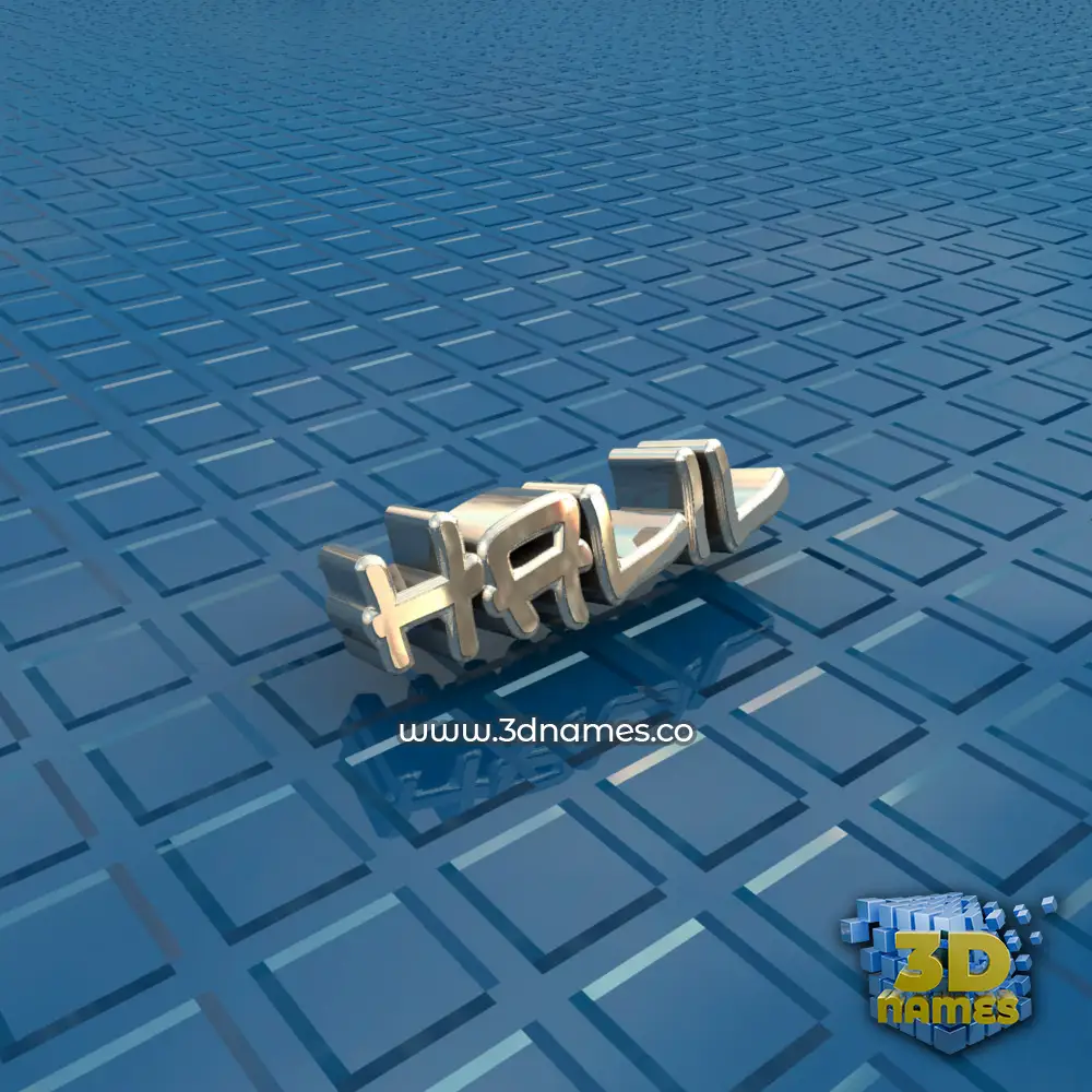 halil in Blue Bling style - 3D name wallpaper