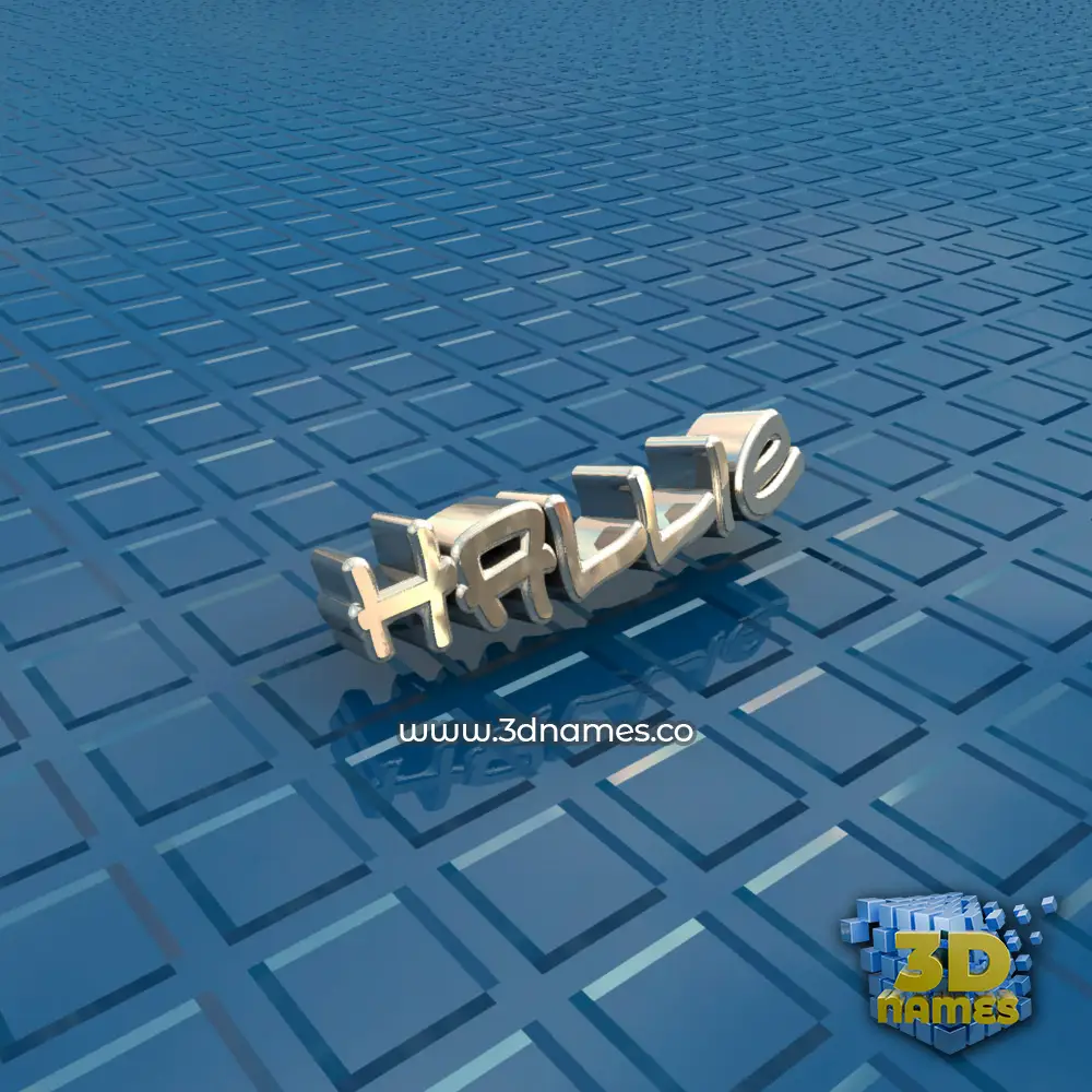 hallie in Blue Bling style - 3D name wallpaper