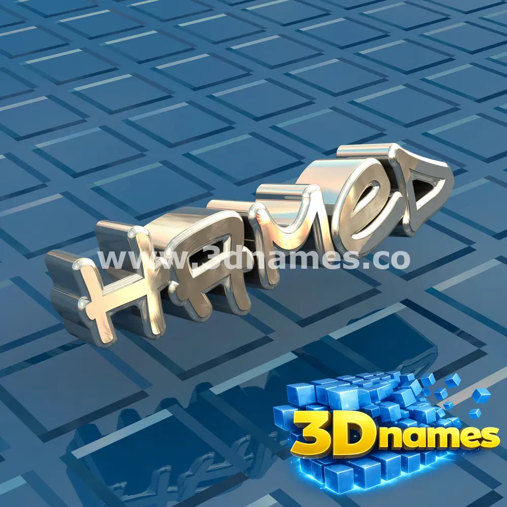 hamed in Blue Bling style - 3D name wallpaper