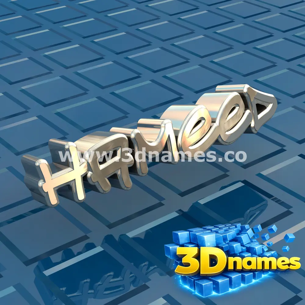 hameed in Blue Bling style - 3D name wallpaper