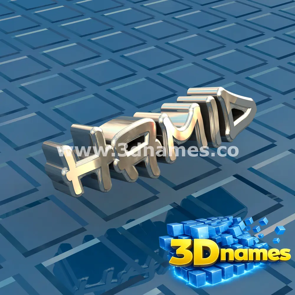 hamid in Blue Bling style - 3D name wallpaper