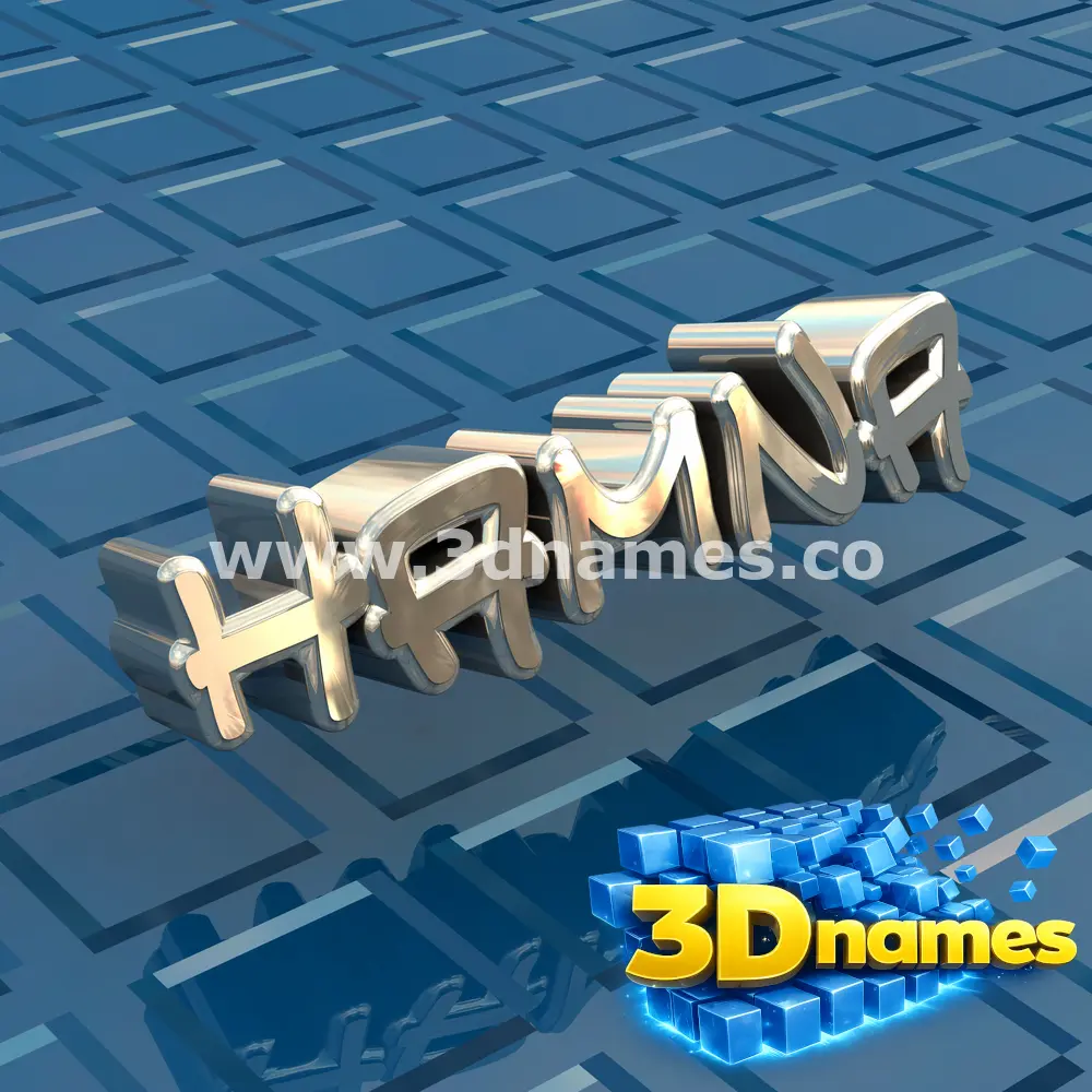 hamna in Blue Bling style - 3D name wallpaper